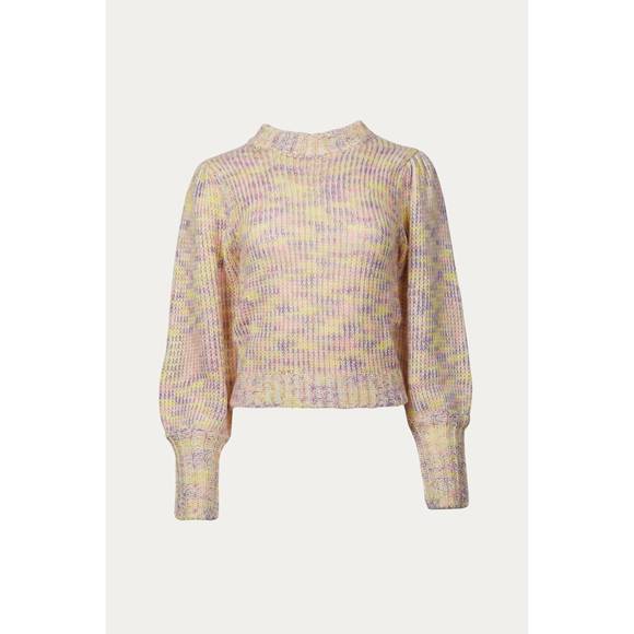 NEW LUSH crewneck sweater in pink multi - Picture 2 of 2